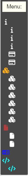Screenshot of the left menu